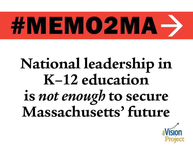 National leadership in K-12 education is not enough to secure Massachusetts' future