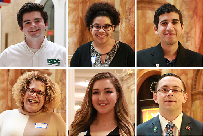 Mosaic of faces of students who attended Advocacy Day