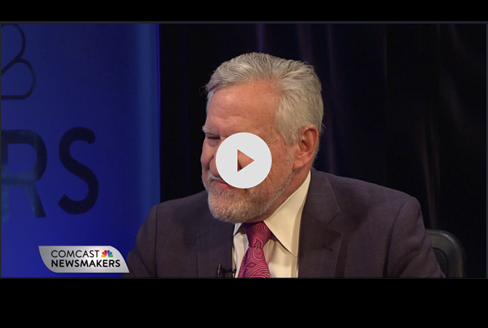 Screenshot of Commissioner Santiago on Comcast Newsmakers