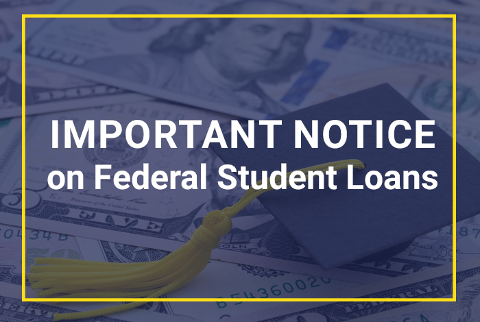 money referring to loans with a graduation cap referring to a student