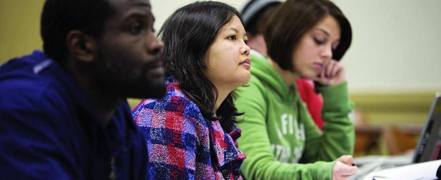 Students in a Fitchburg State University classroom