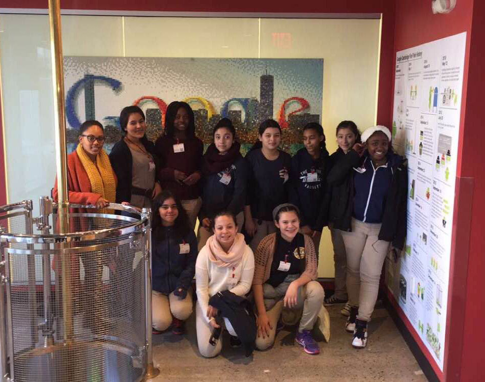 Girls who Code visit Google offices in Cambridge