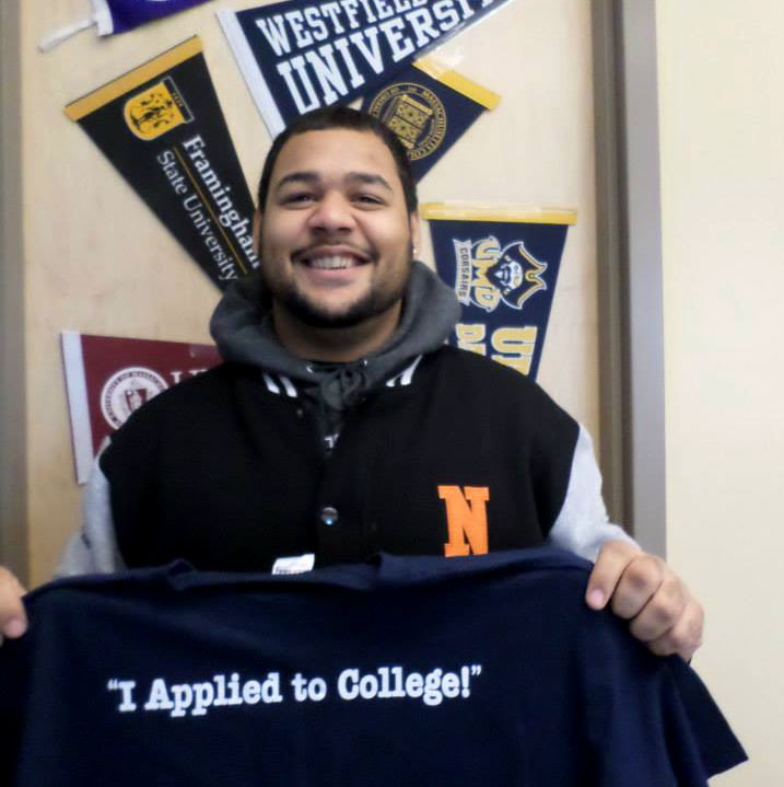 GEAR UP student at the Massachusetts College Application Celebration