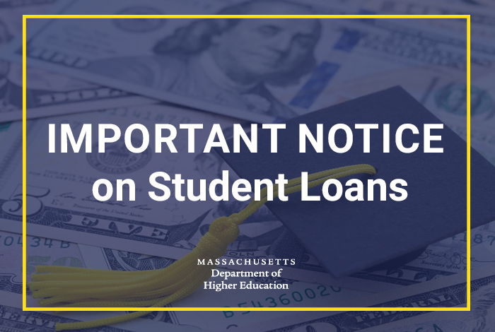 money referring to loans with a graduation cap referring to a student