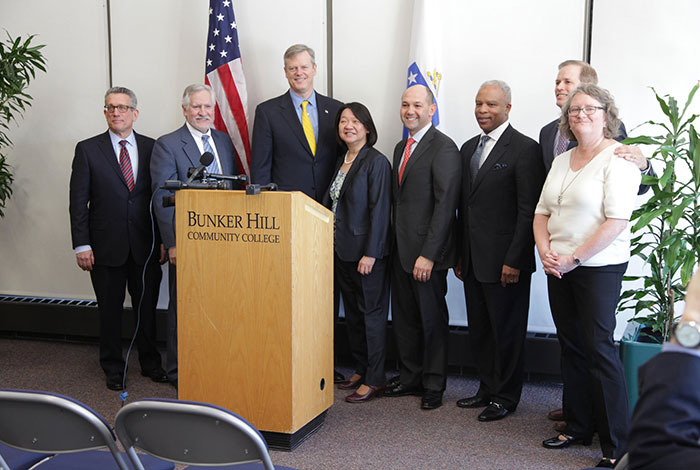 Group photo from the announcement of the New Skills Grant on January 11, 2017